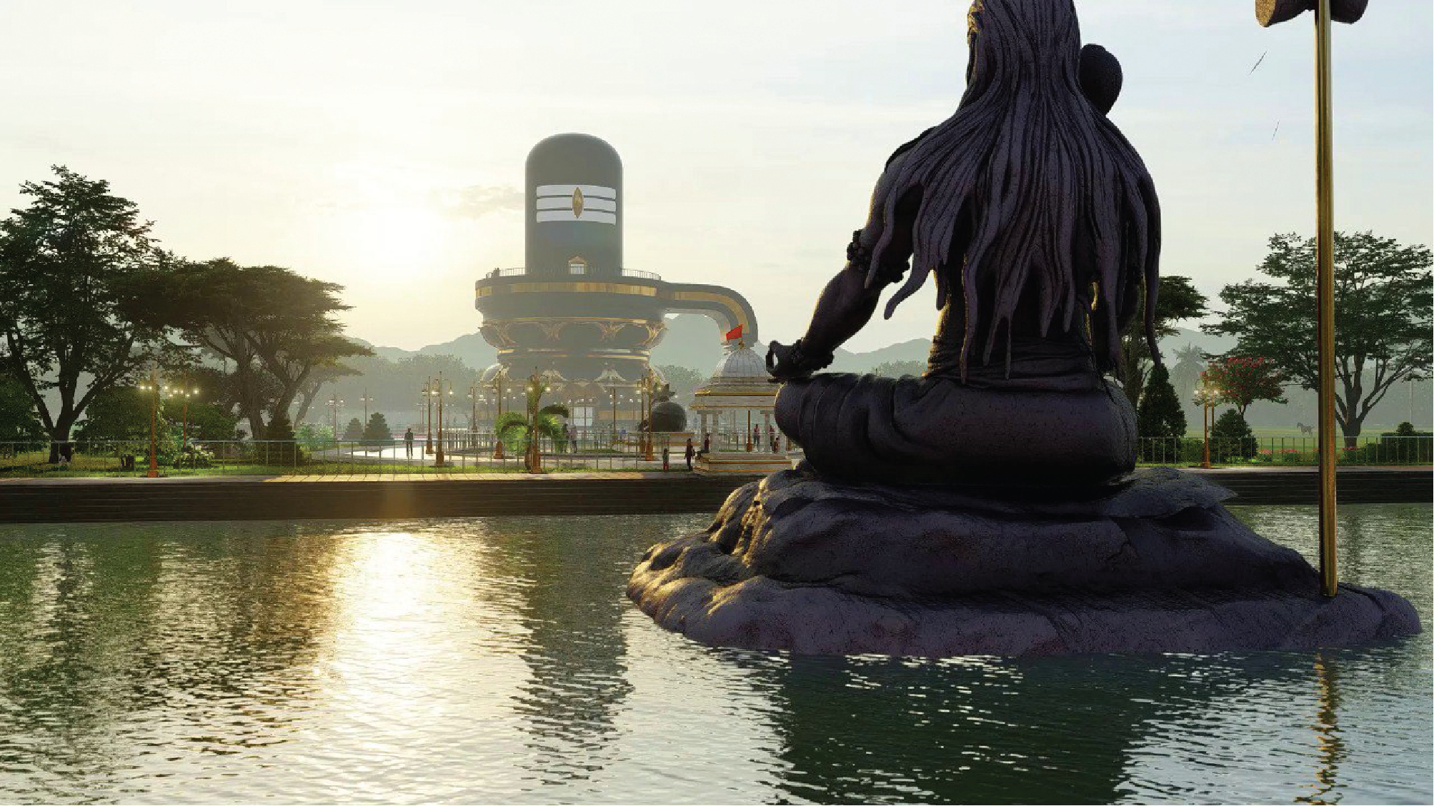 Maha Shivalinga and Shiva Statue — Sri Dakshinamurthy Vidyapeeth